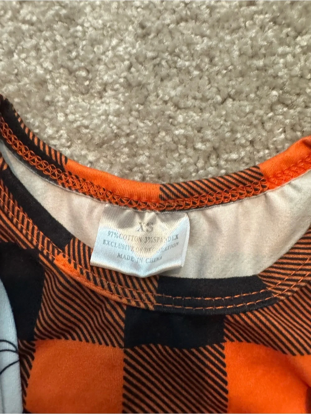Orange and Black Halloween Plaid outfit - XS